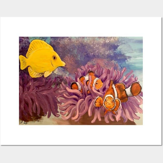 Clown fish and yellow tang Wall Art by CreatividadByAudra